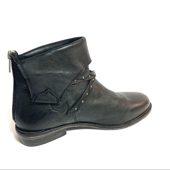 ✌🏻Free People Alamosa Black Leather Ankle Booties - Picture 7 of 13